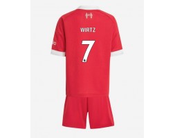Liverpool Florian Wirtz #7 Hemmaställ Barn 2025-26 Kortärmad (+ Korta byxor)